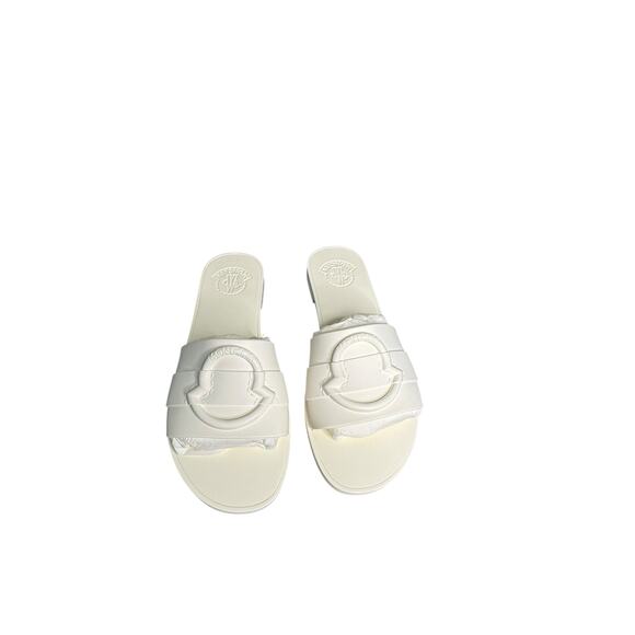 Moncler NIB Mon Ligo Slides in White Size 39 - Picture 2 of 14